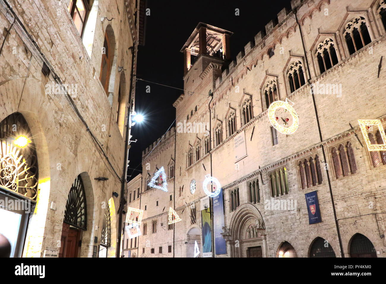 Perugia, Corso Vannucci Stockfoto