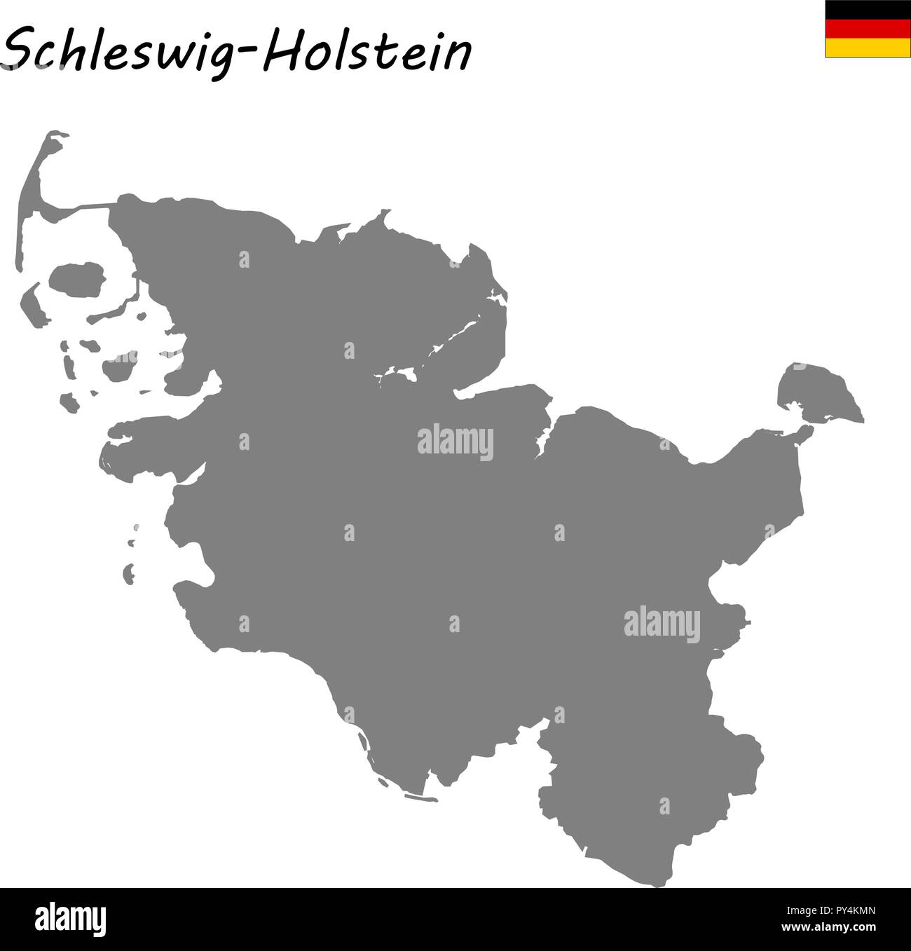 Schleswig Holstein Umriss kaufen Alamy