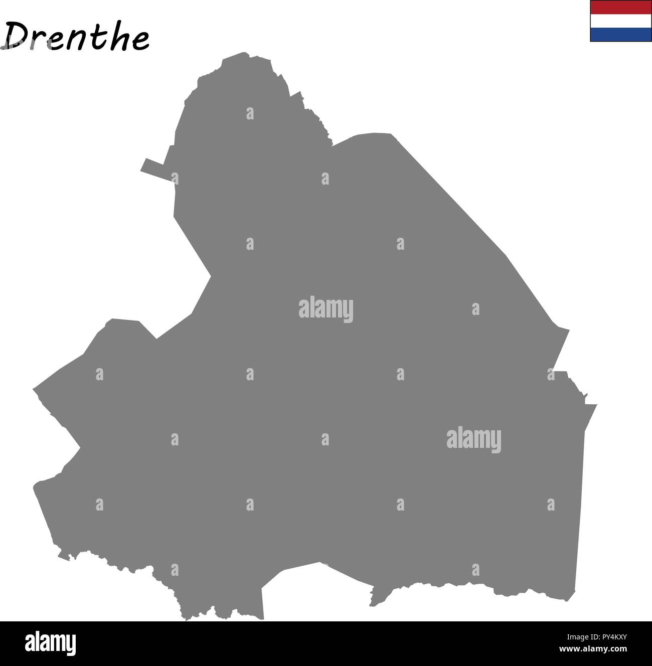 Hohe Qualität Karte Provinz der Niederlande. Drenthe Stock Vektor