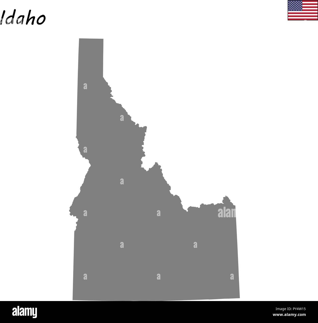 Hohe Qualität Karte der Vereinigten Staaten. Idaho Stock Vektor