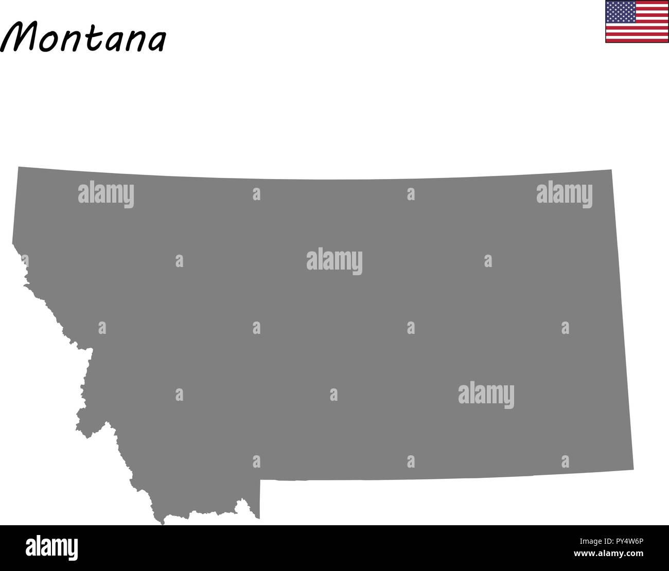 Politische karte von montana kaufen Alamy