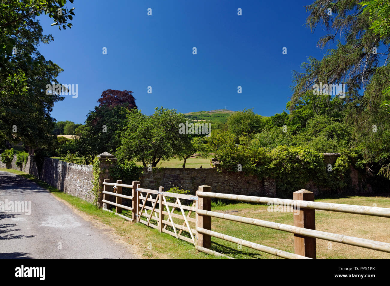 Landschaft in der Nähe von Llangattock, Powys, Mid Wales. Stockfoto