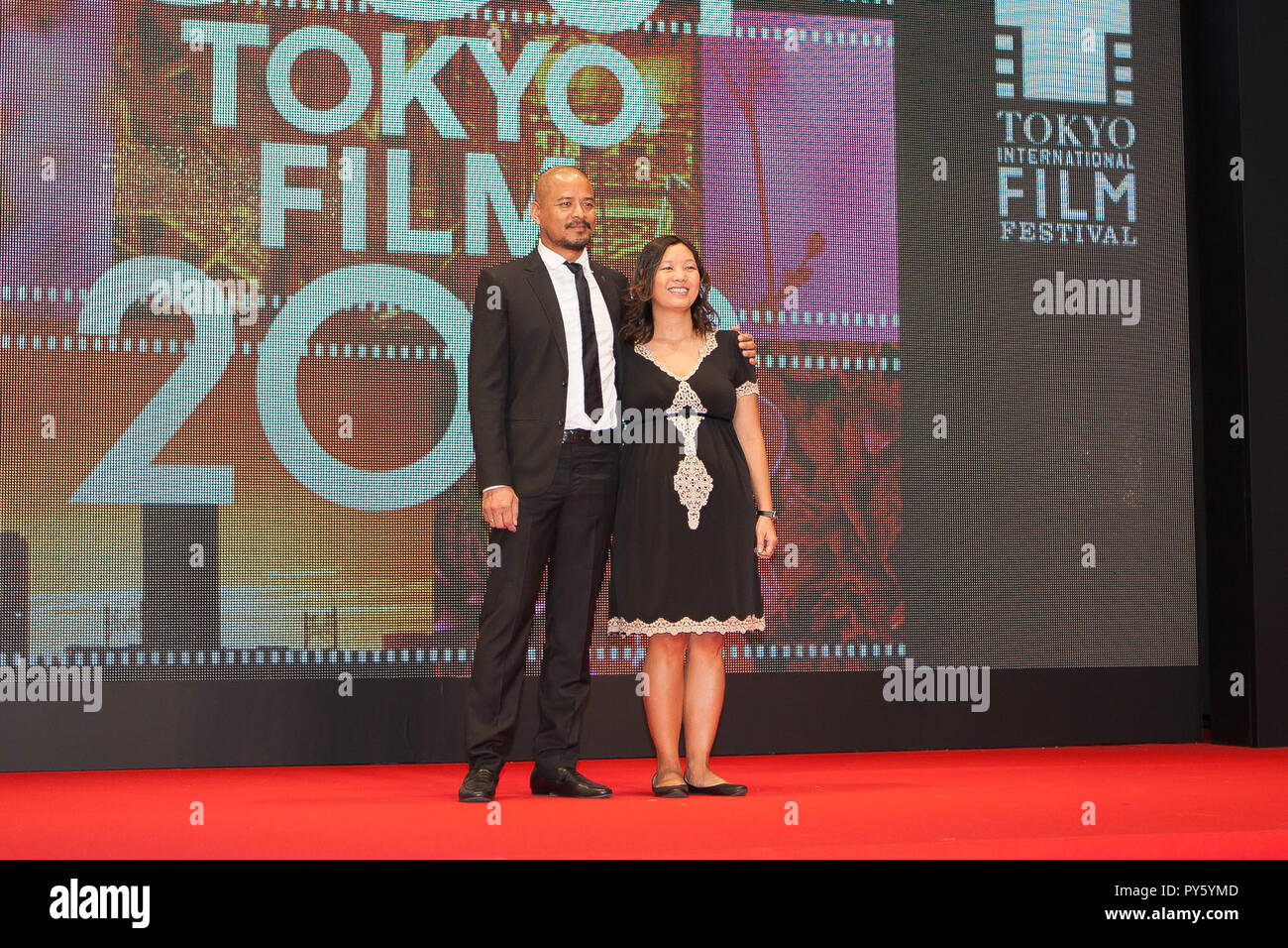 2018/10/25 Tokio, Die 31. Tokyo International Film Festival "Roter Teppich" Eröffnungsveranstaltung in Roppongi Hills. Im Leben der Musik (Fotos von Michael Steinebach/LBA) Stockfoto