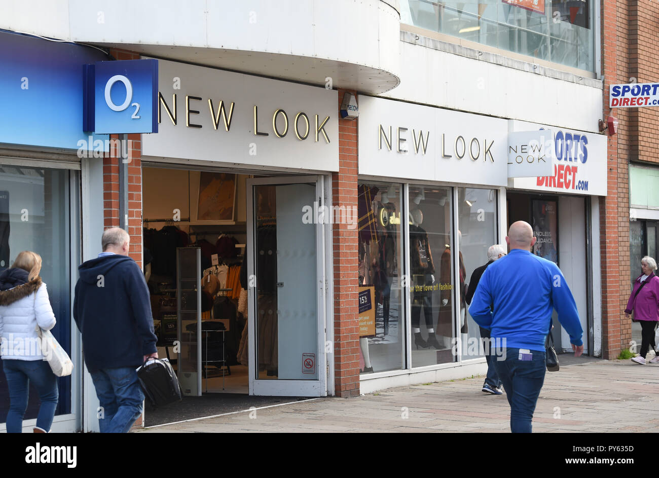 Worthing West Sussex Views & Einzelhandel - New Look Fashion Store in Montague Street Stockfoto