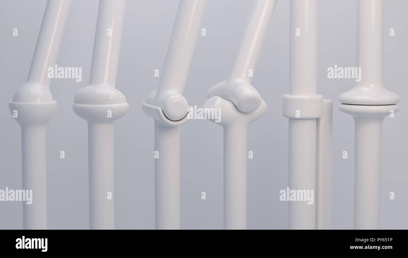 Gemeinsame Arten auf den menschlichen Körper - 3D-Rendering Stockfoto