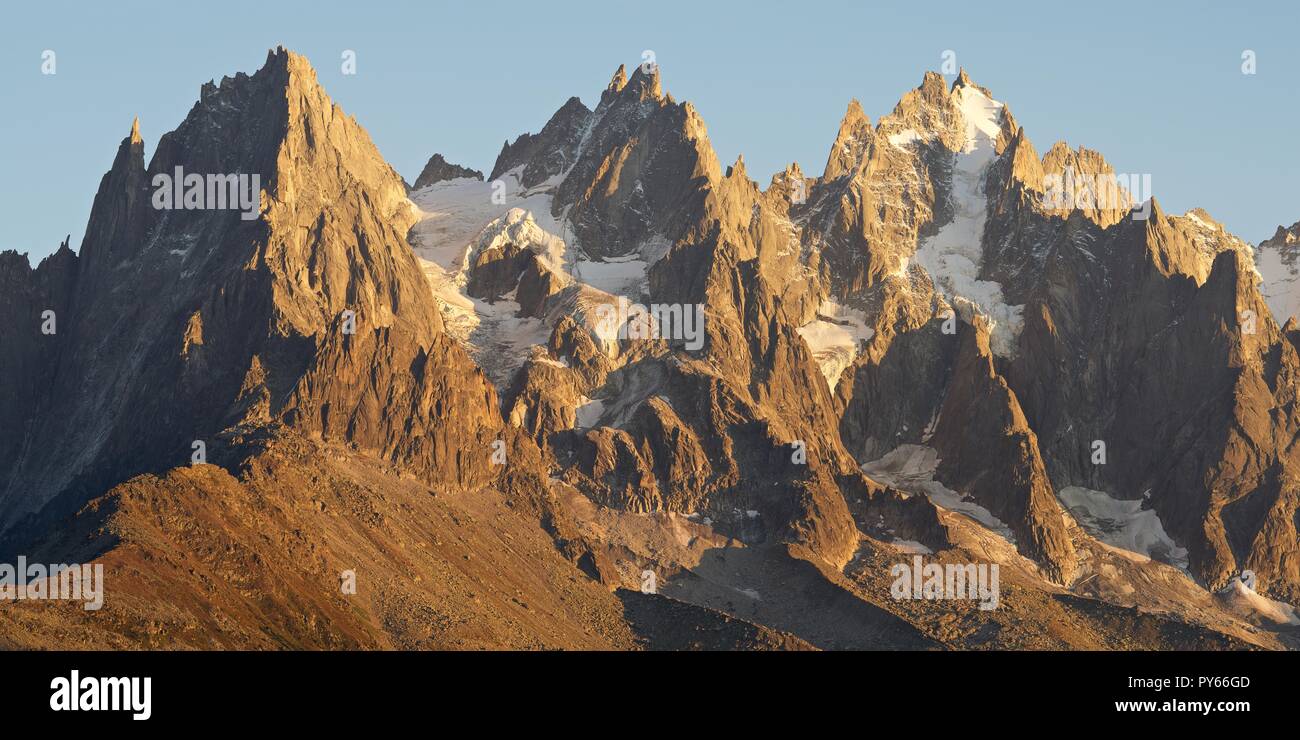 Aiguille du Grepon Sonnenuntergang Stockfoto