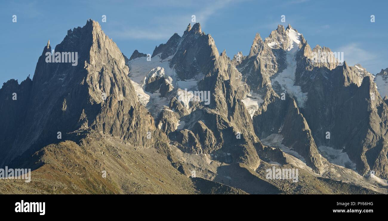 Aiguille du Grepon Sonnenuntergang Stockfoto