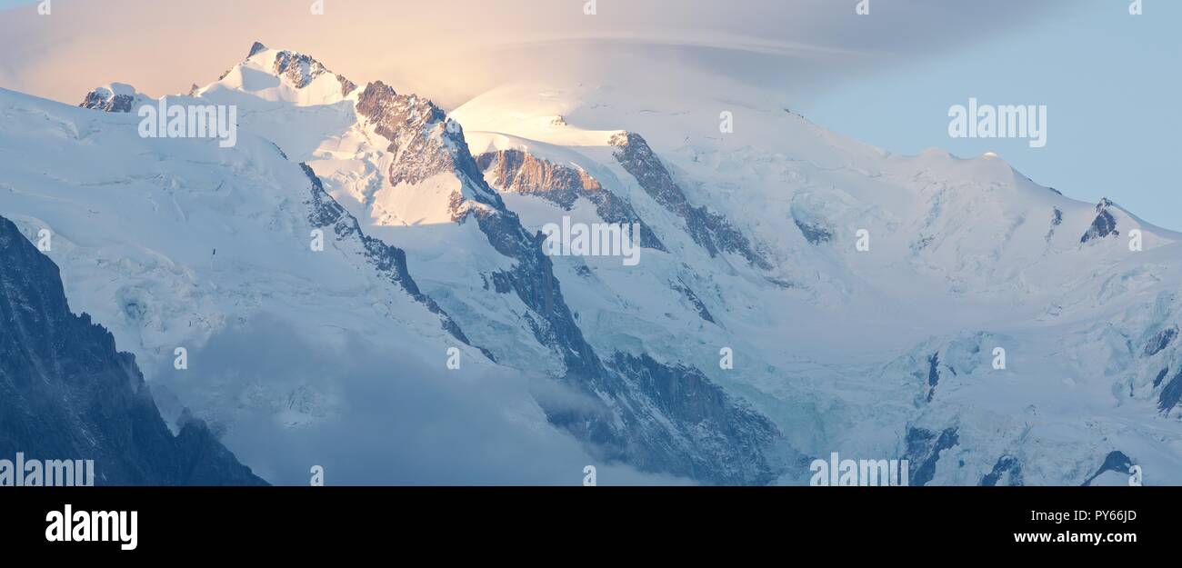 Mont Blanc Gipfel Stockfoto
