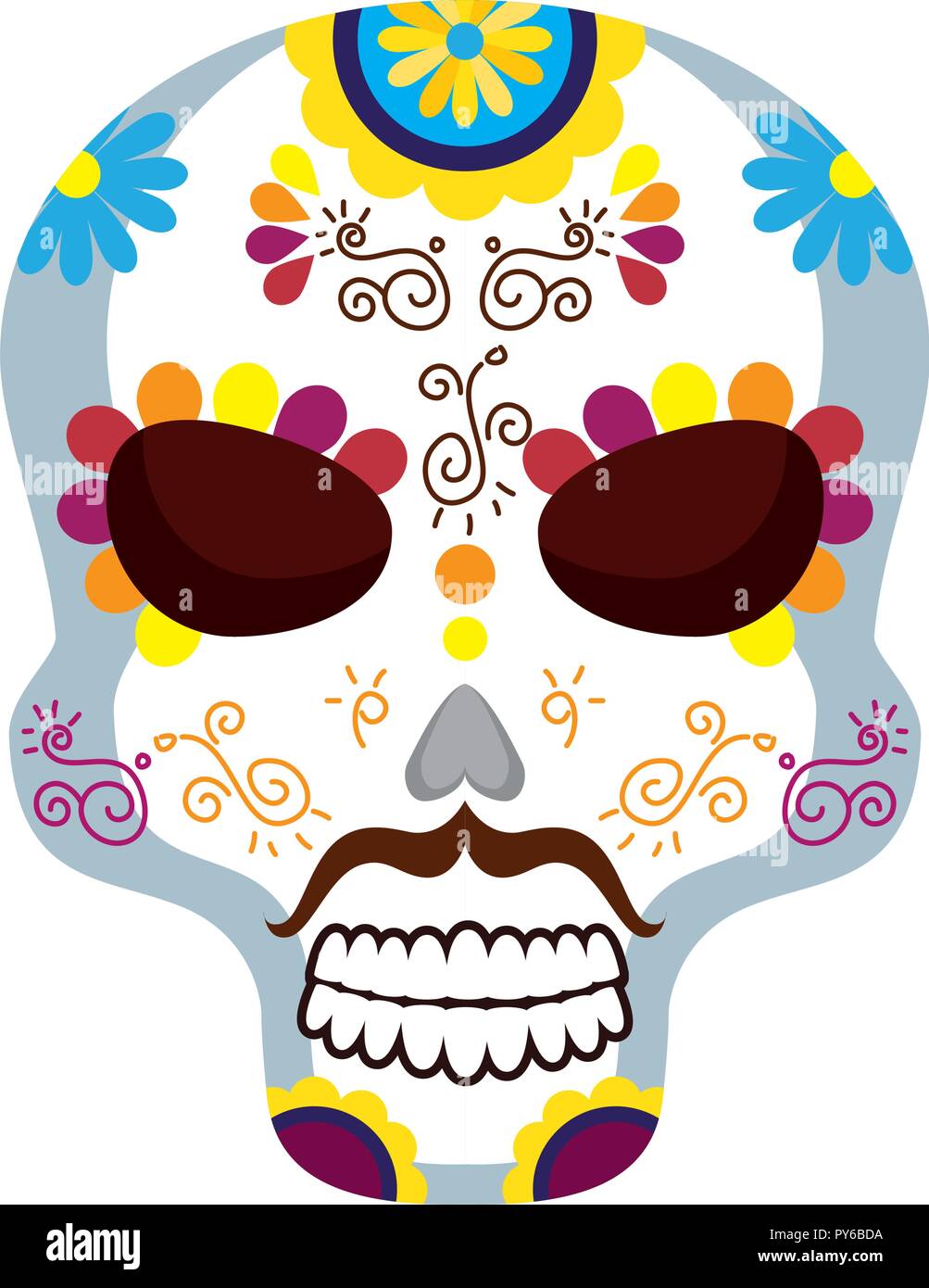 Maske des Santa Tod Vector Illustration Design Stock Vektor