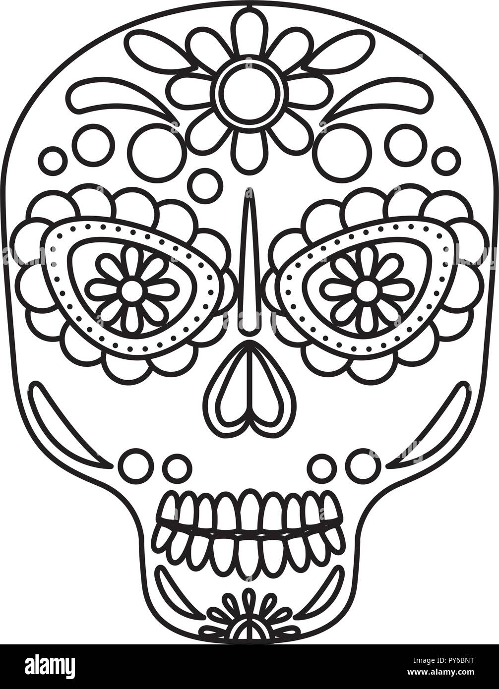 Maske des Santa Tod Vector Illustration Design Stock Vektor