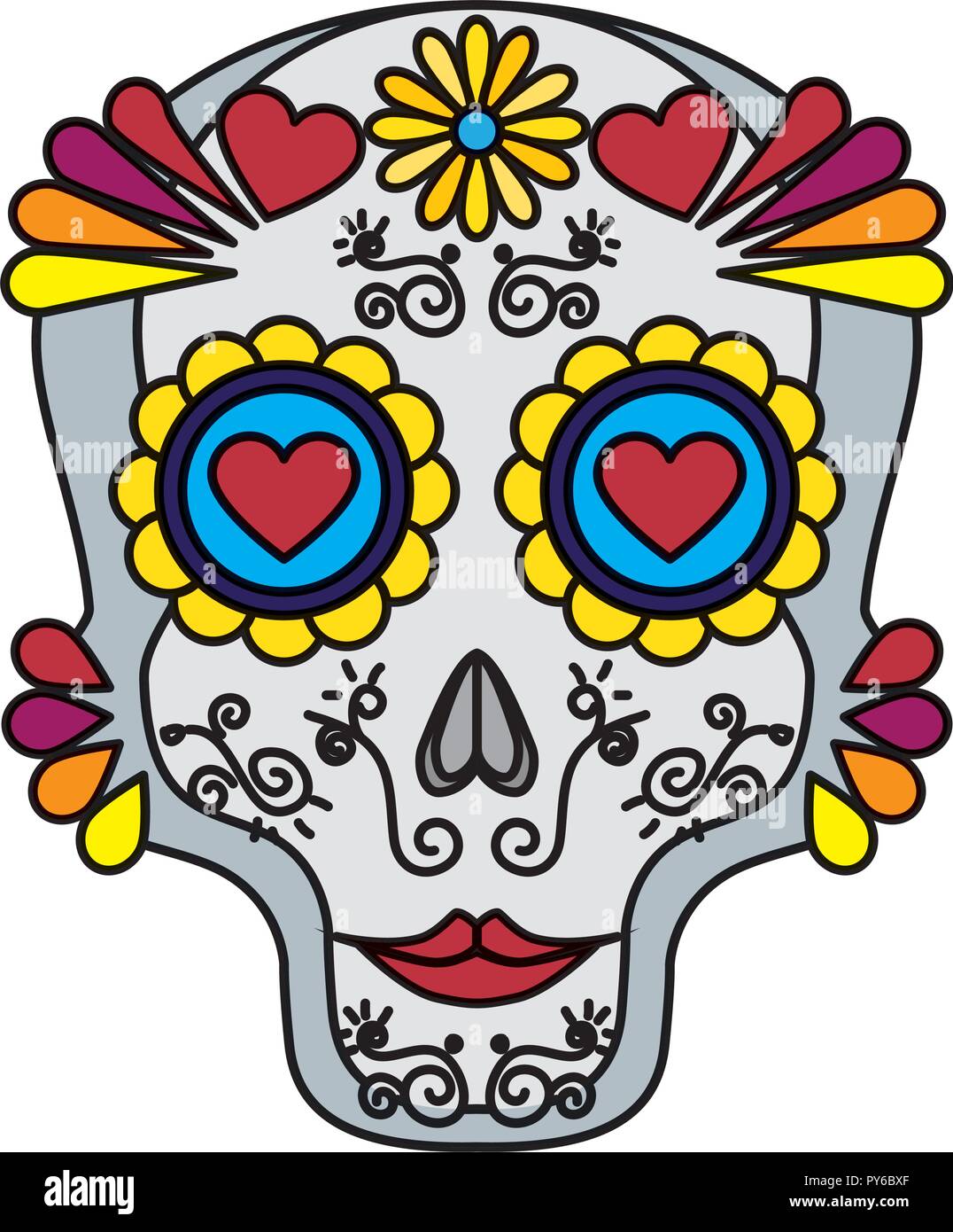 Maske des Santa Tod Vector Illustration Design Stock Vektor