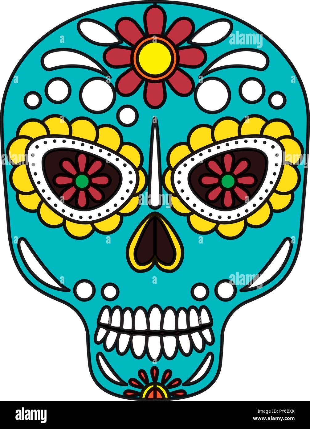 Maske des Santa Tod Vector Illustration Design Stock Vektor