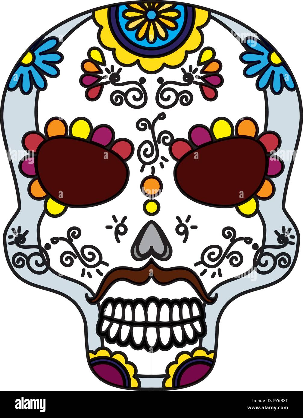 Maske des Santa Tod Vector Illustration Design Stock Vektor