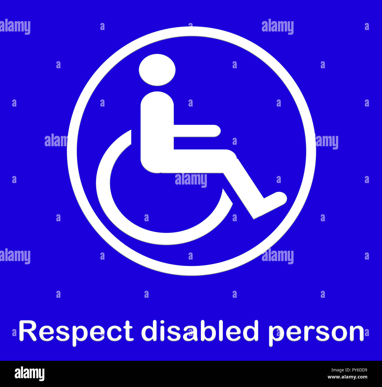 Rollstuhl Behinderung Zeichen Einzelnen Symbol Vektor Illustration Weiss Und Blau Stockfotografie Alamy