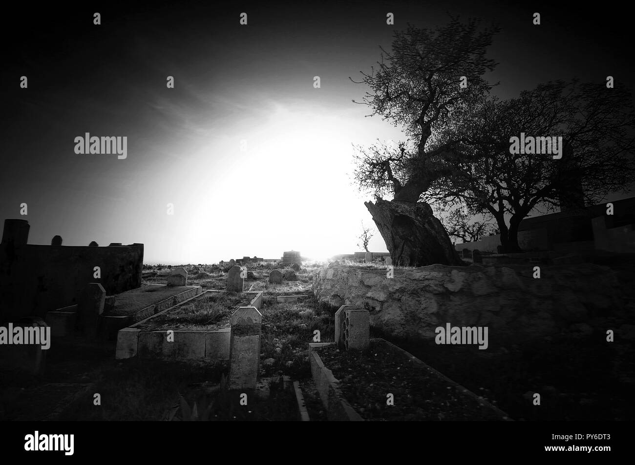 Islamischen Friedhof Friedhof Stockfoto