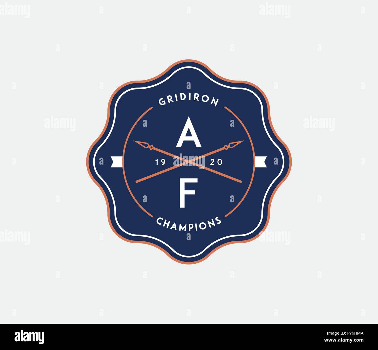 American football American Football Badge ist ein Vektor Illustration über Sport Stock Vektor