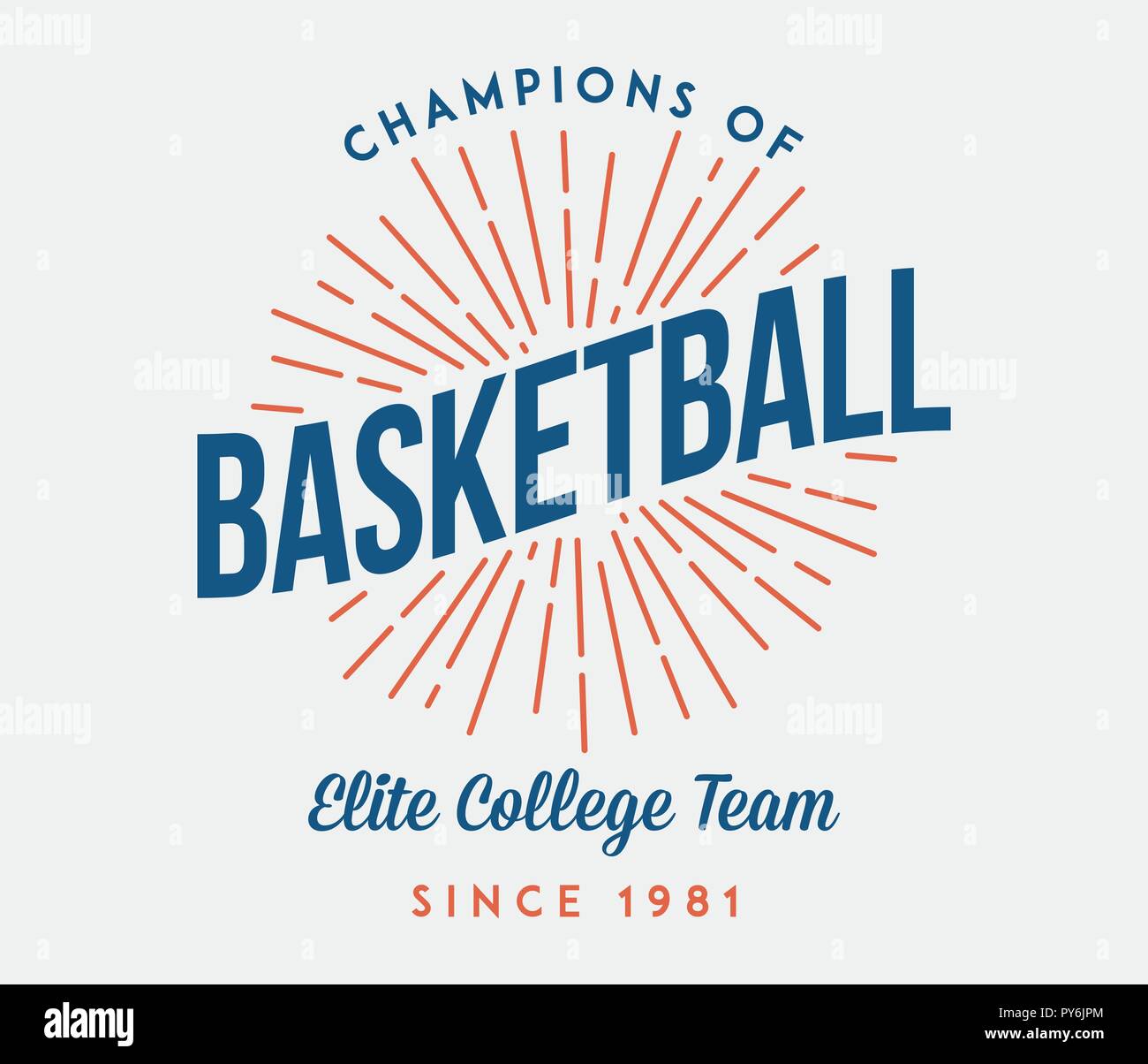 Basketball Elite College Team ist ein Vektor Illustration über Sport Stock Vektor