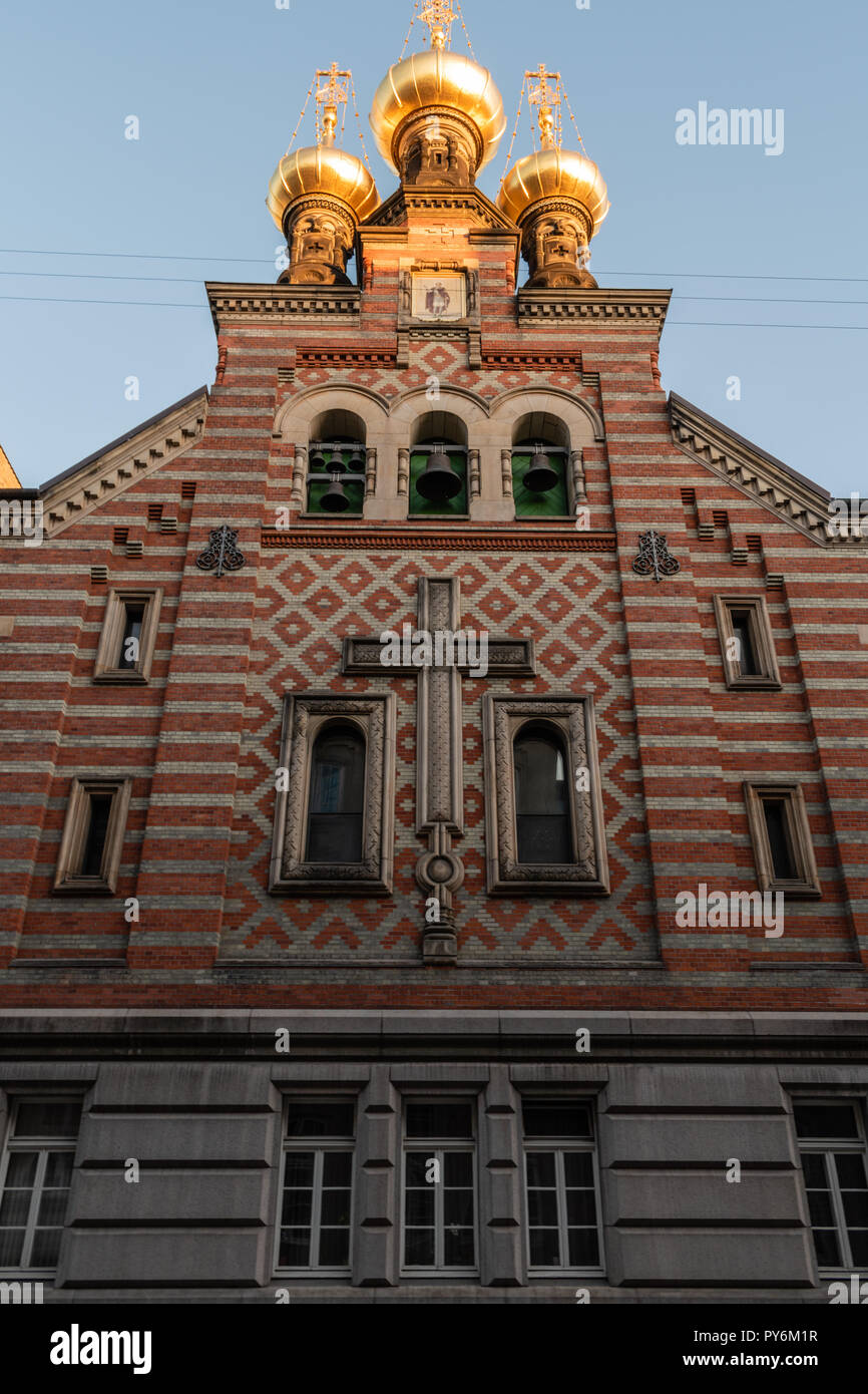 Kopenhagen, Dänemark - 08.26.2018: Der russisch-orthodoxen St. Alexander Nevsky Kirche in Kopenhagen, Stockfoto