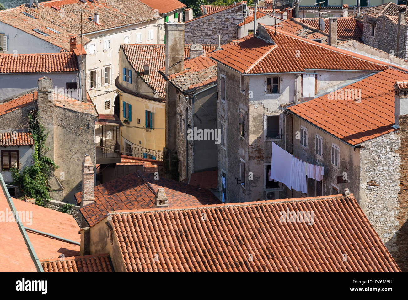 Blick von der Euphrasius-basilika, Porec, Kroatien Stockfoto