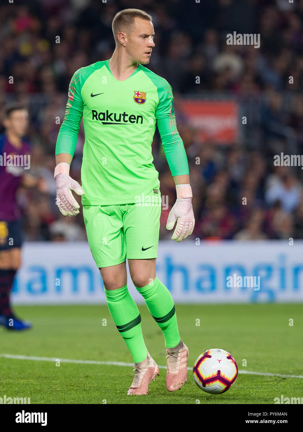 20. Oktober; Treber - Andre ter Stegen des FC Barcelona während des 2018/2019 LaLiga Santander Runde 8 Spiel zwischen FC Barcelona und FC Sevilla im Camp Nou Stockfoto