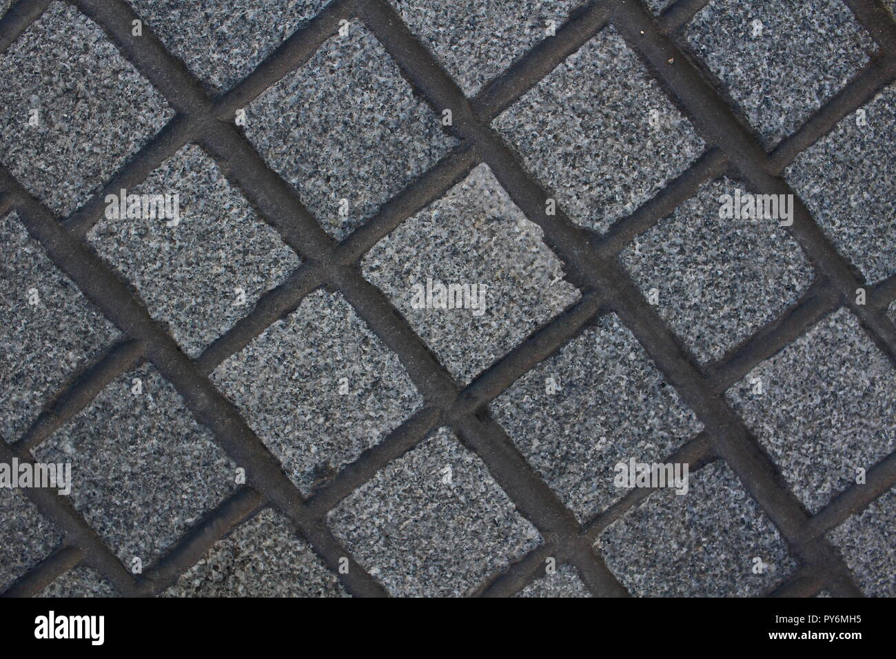 Diagonale Anordnung der Straßenfertiger, Hintergrund Textur Stockfoto