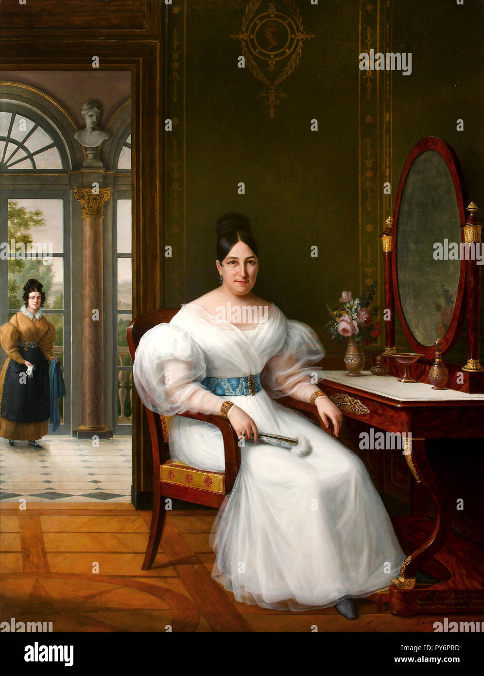 Francisco Lacoma y Fontanet, Carmen Moreno, Marquesa de Las Marismas del Guadalquivir 1833 Öl auf Leinwand, Museum der Romantik, Madrid, Spanien. Stockfoto