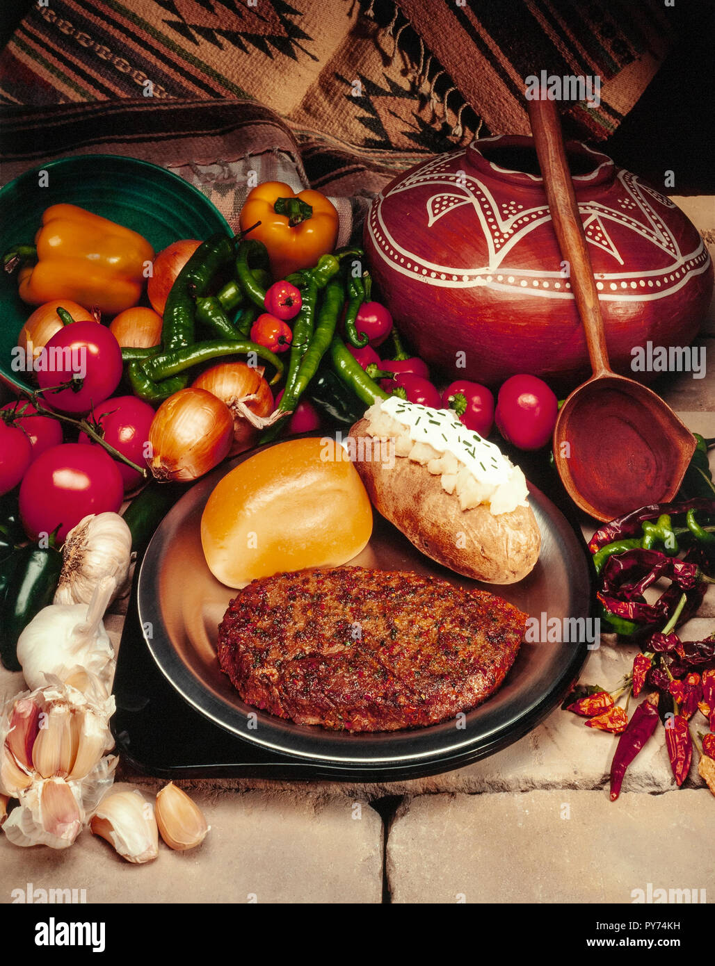 Würzige mexikanische Steak Stockfoto