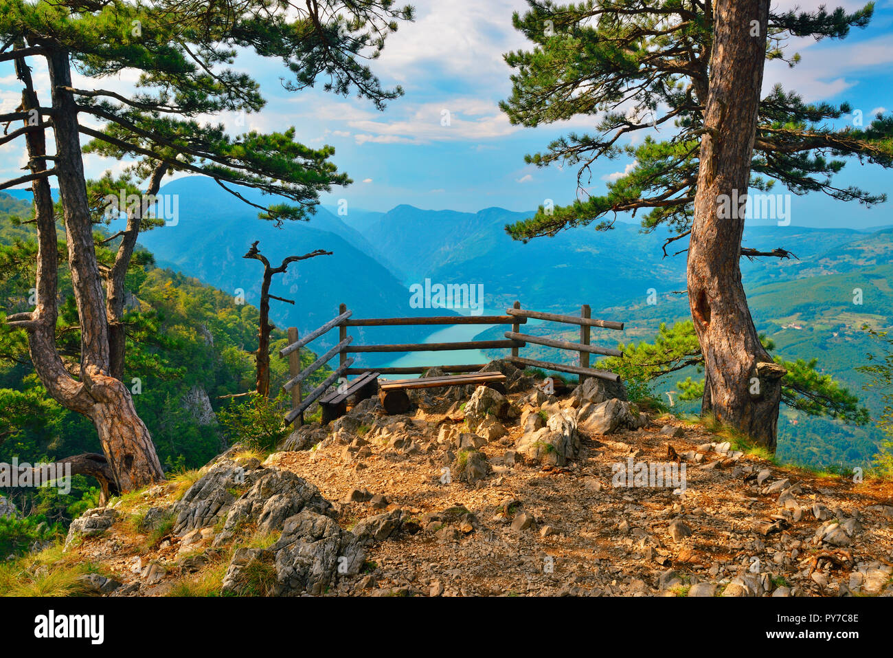 Banjska Stena, Tara Nationalpark, Serbien Stockfoto