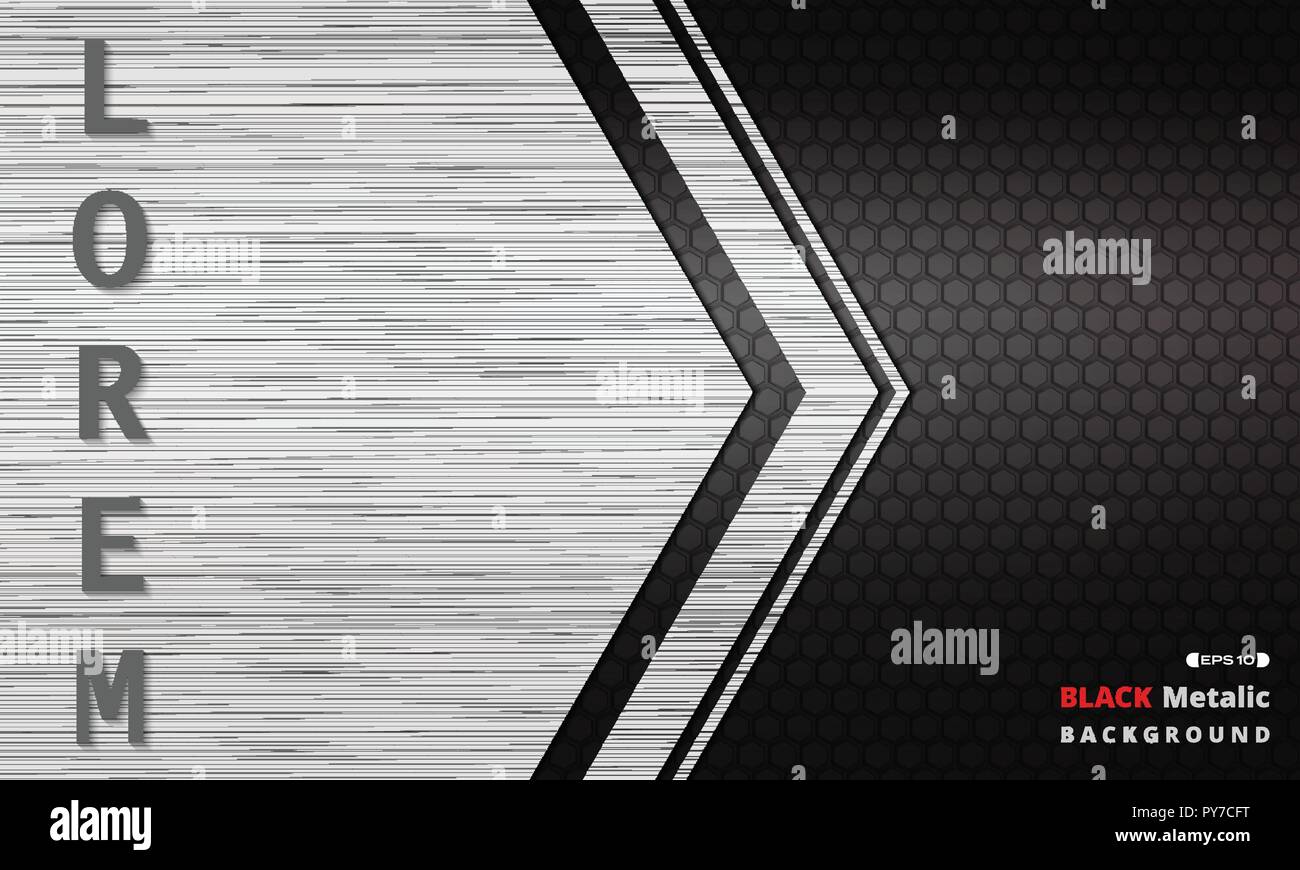 Moderne schwarze dunkle metallische Textur grid Hintergrund, Vector EPS 10. Stock Vektor