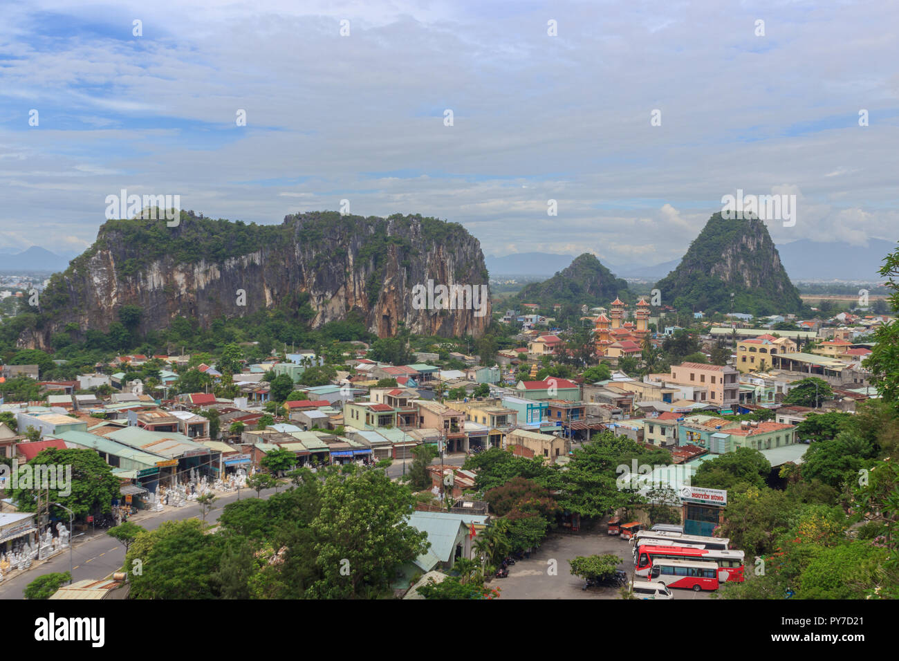 Blick aus Marmor Berge da Nhang, Vietnam Stockfoto