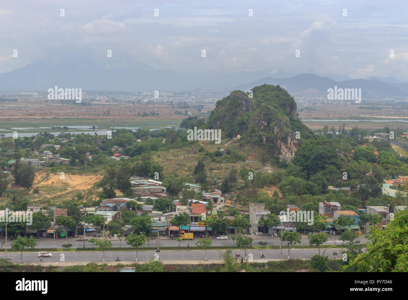 Blick aus Marmor Berge da Nhang, Vietnam Stockfoto