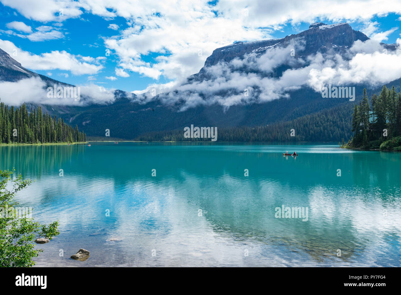 Emerald Lake, Yoho National Park, British Columbia, Kanada Stockfoto