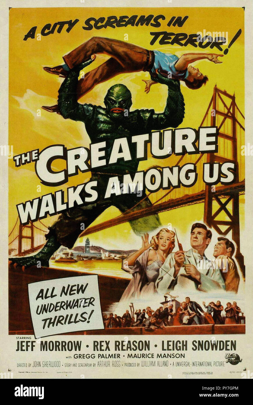 Die Kreatur Spaziergänge unter uns - Original Filmplakat Stockfoto