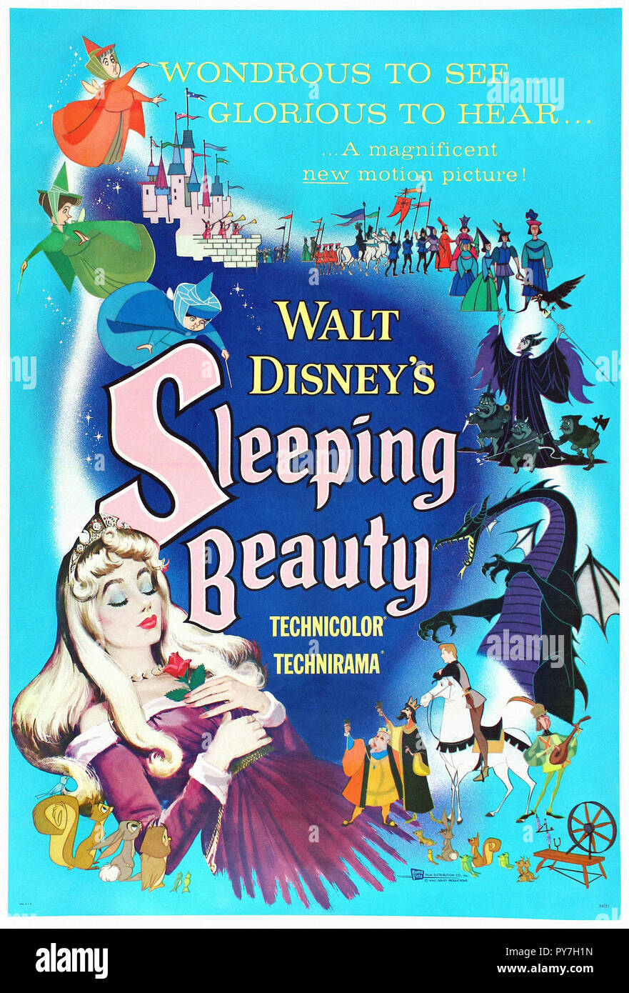 Sleeping Beauty - Original Filmplakat Stockfoto