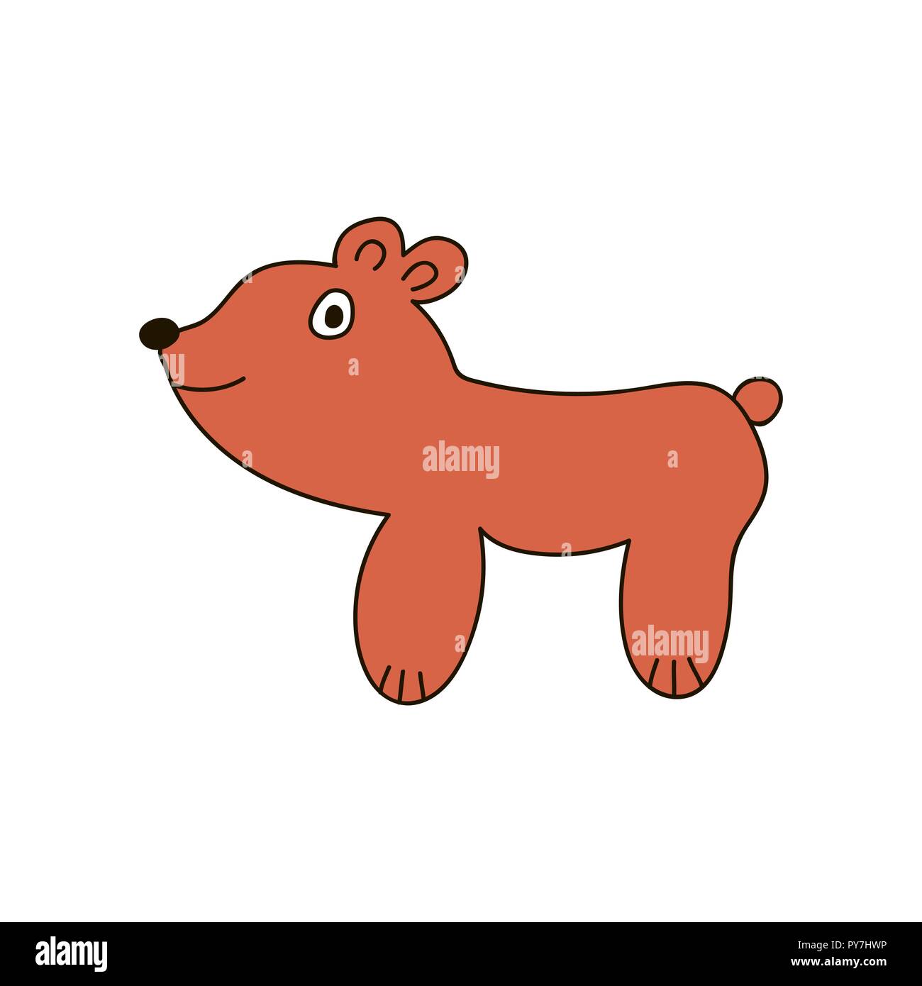 Braunbär. Kindisch cartoon Wald wildes Tier. Schön kindisch Tier im Cartoon Stil. Für Tapeten, pattern benutzt werden, Hintergründe Oberfläche tex Stock Vektor Braunbär. Kindisch cartoon Wald wildes Tier. Schön kindisch Tier im Cartoon Stil. Für Tapeten, pattern benutzt werden, Hintergründe Oberfläche tex Stock Vektor