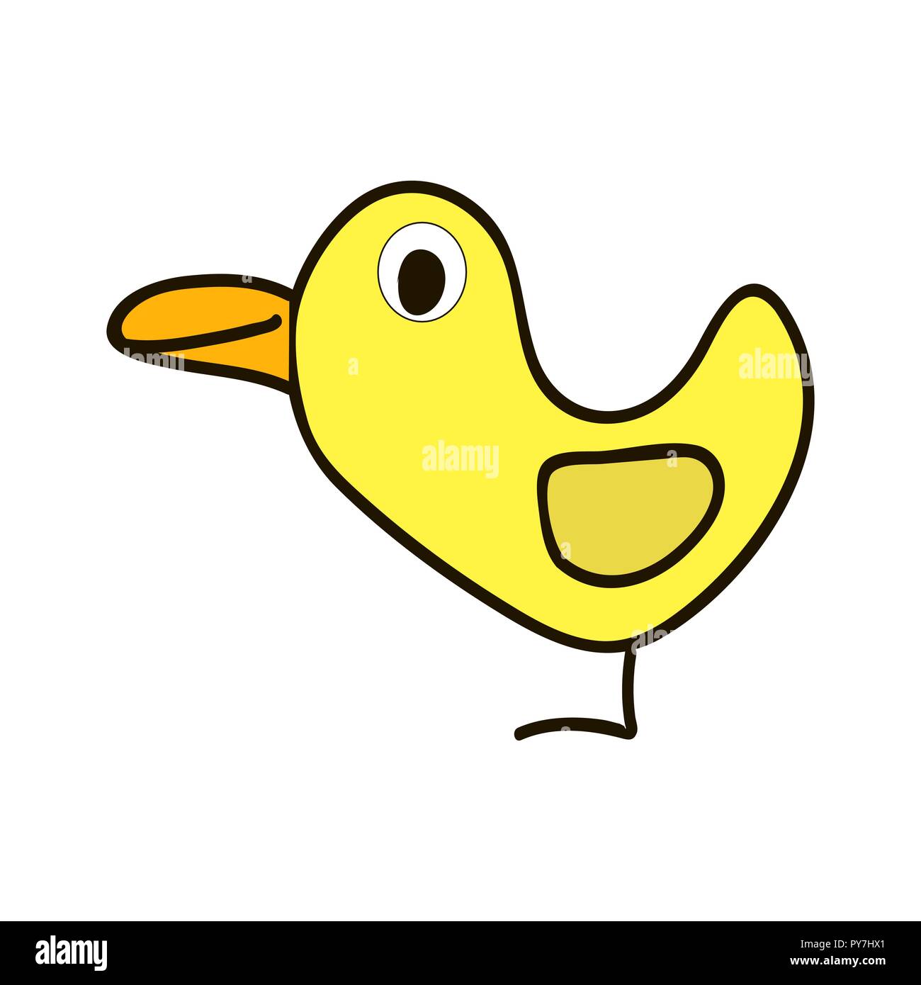 Gelbe Huhn oder eine Ente. Kindisch cartoon Wald wildes Tier. Schön kindisch Tier im Cartoon Stil. Für Tapeten, pattern benutzt werden, Hintergründe Stock Vektor Gelbe Huhn oder eine Ente. Kindisch cartoon Wald wildes Tier. Schön kindisch Tier im Cartoon Stil. Für Tapeten, pattern benutzt werden, Hintergründe Stock Vektor