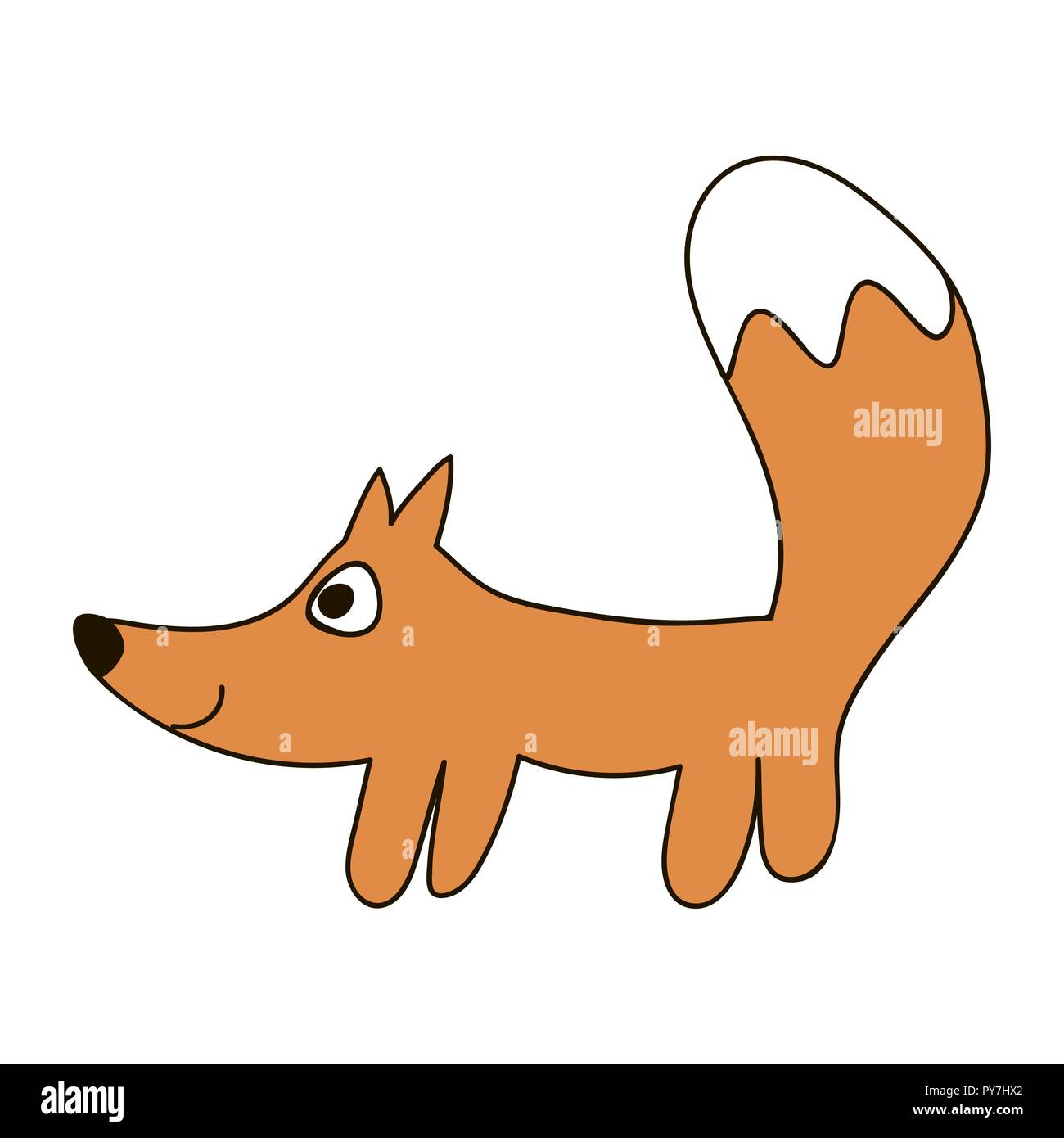 Red Fox. Kindisch cartoon Wald wildes Tier. Schön kindisch Tier im Cartoon Stil. Für Tapeten, pattern benutzt werden, Hintergründe Oberfläche Textur Stock Vektor Red Fox. Kindisch cartoon Wald wildes Tier. Schön kindisch Tier im Cartoon Stil. Für Tapeten, pattern benutzt werden, Hintergründe Oberfläche Textur Stock Vektor