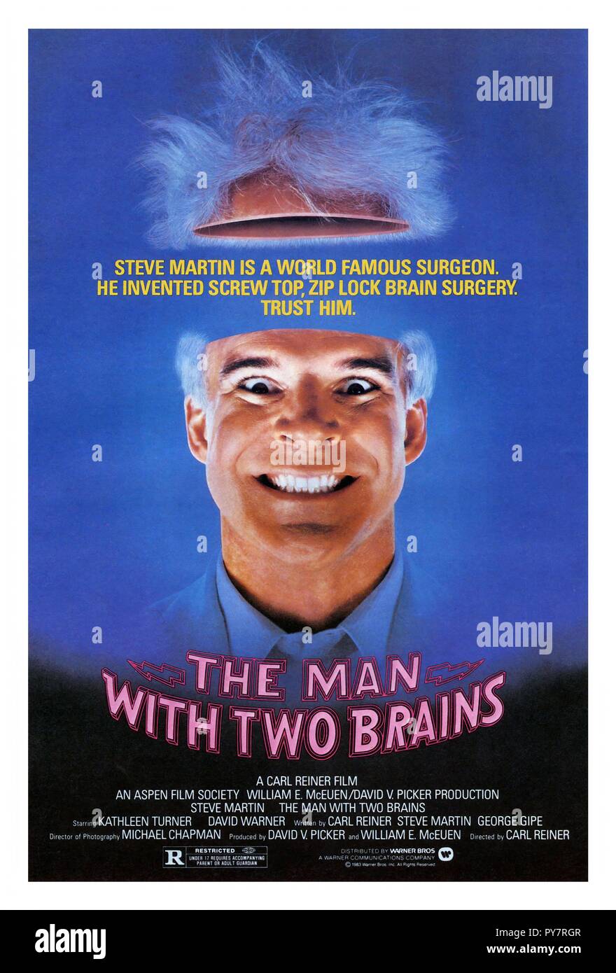Original Film Titel: der Mann mit den zwei GEHIRNEN. Englischer Titel: der Mann mit den zwei GEHIRNEN. Jahr: 1983. Regie: CARL REINER. Stars: Steve Martin. Quelle: WARNER BROTHERS/Album Stockfoto