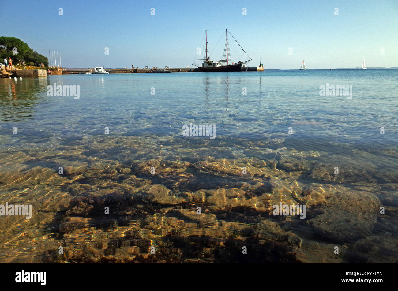 Palau, Sardinien. Cala Capra Strand Stockfoto