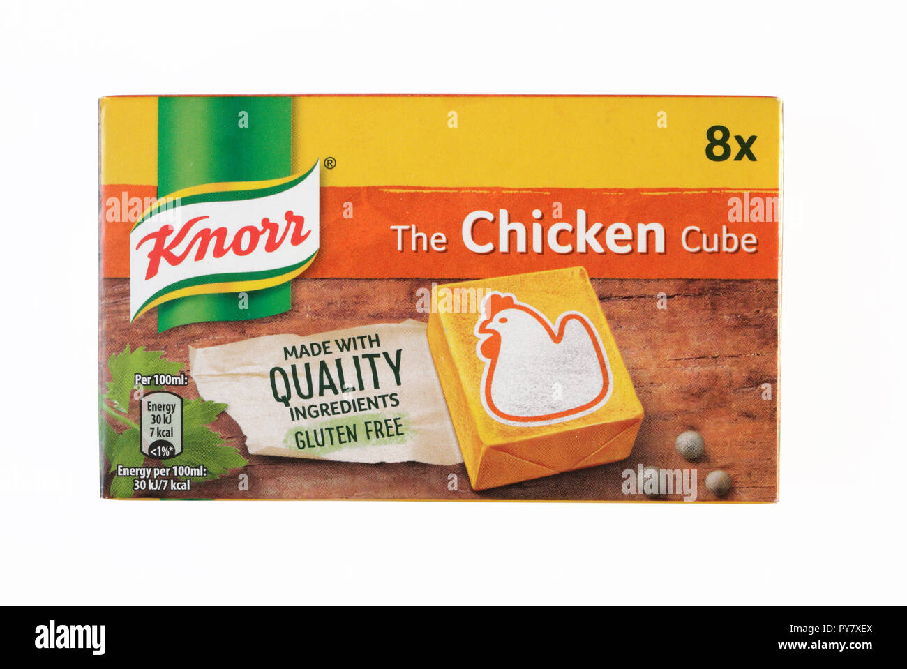 Paket von Knorr Hühner Brühwürfel Stockfoto