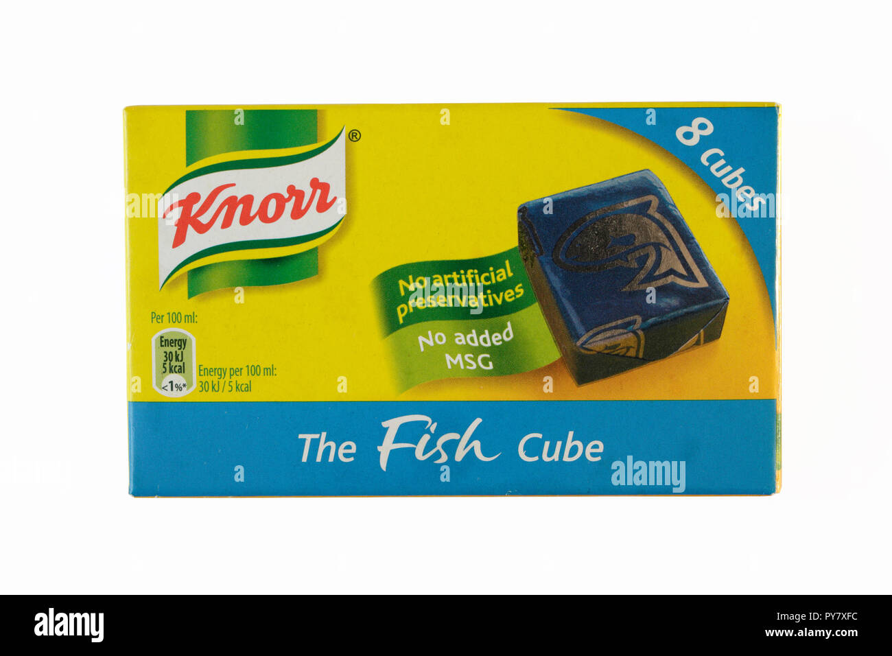 Paket von Knorr Fisch Brühwürfel Stockfoto