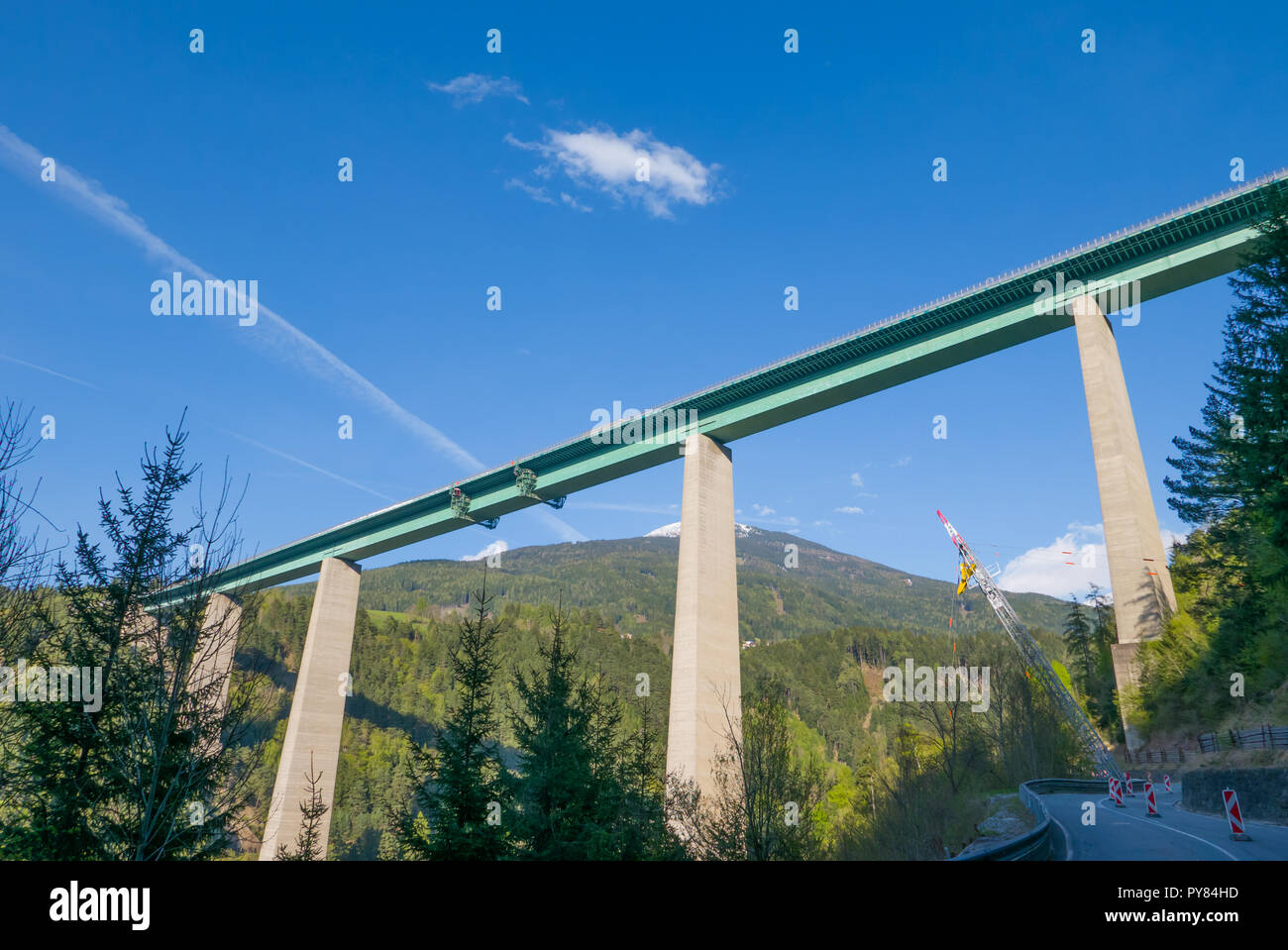 Europa Brücke verbinden Österreich mit Italien Stockfoto