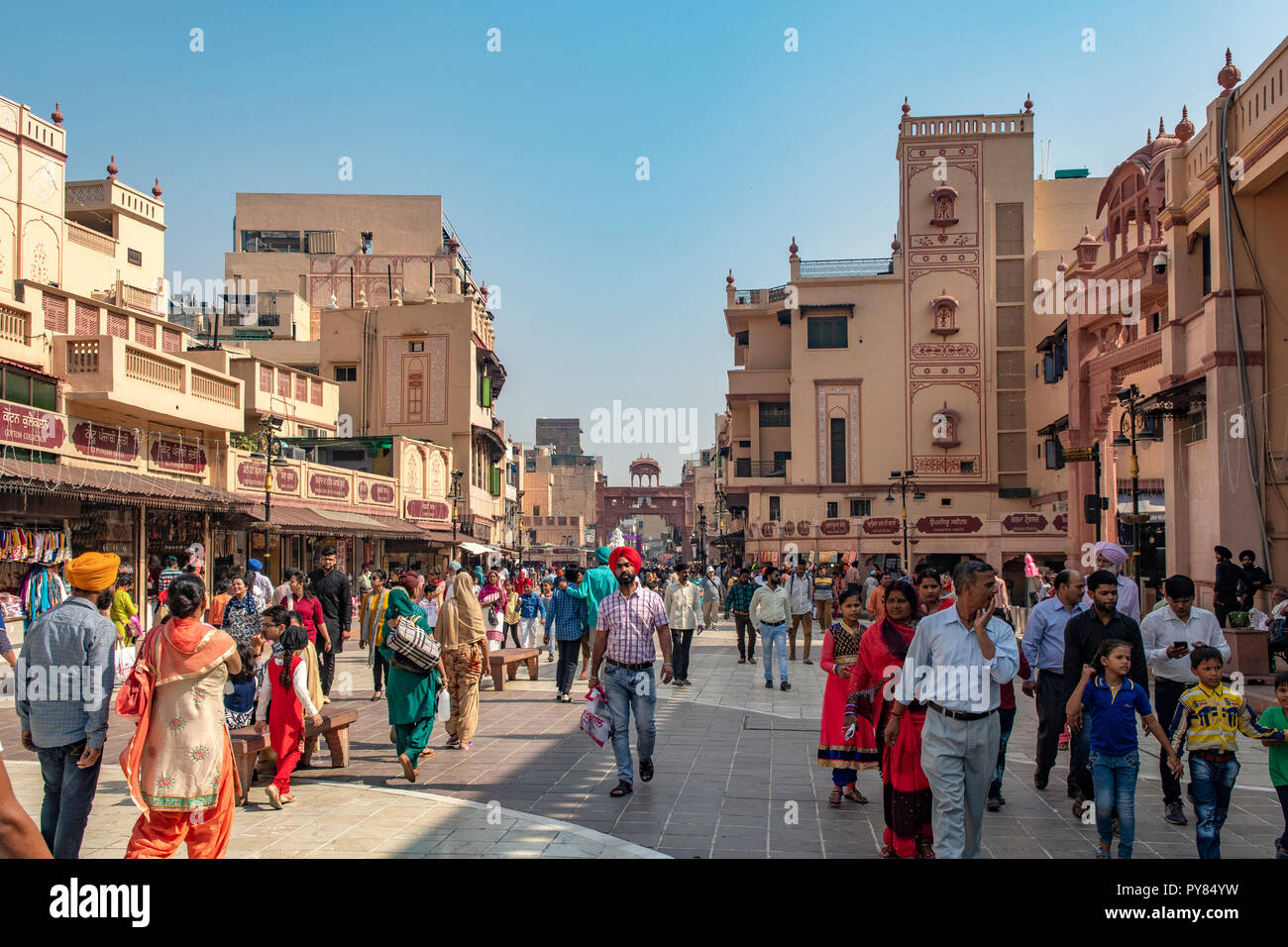 Golden Temple Way, Amritsar, Punjab, Indien Stockfoto