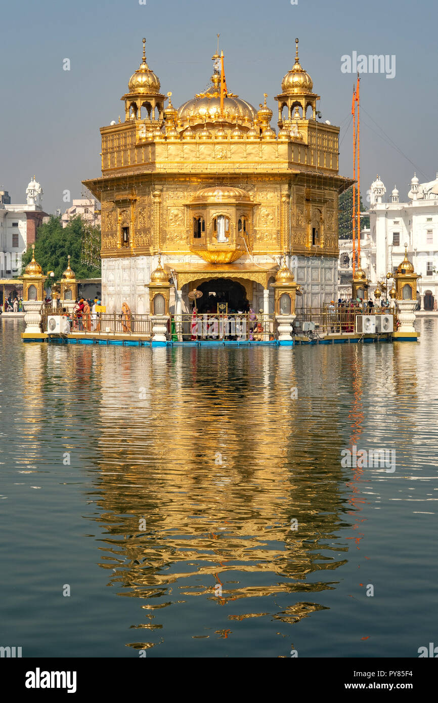 Golden Temple Harmandir Sahib, Amritsar, Punjab, Indien Stockfoto