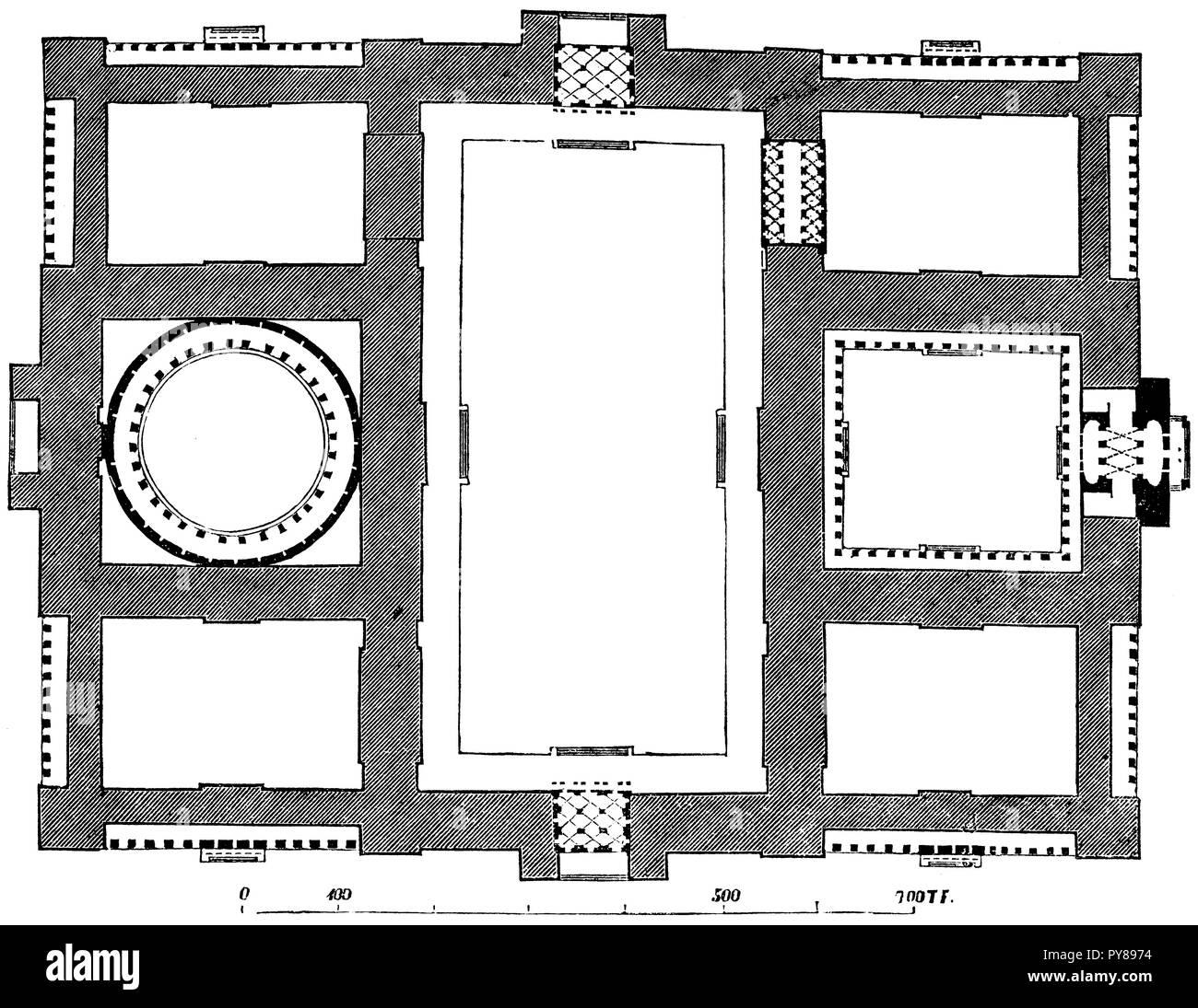 Inigo Jones' Design für Whithehall (Fergusson), 1870 Stockfoto