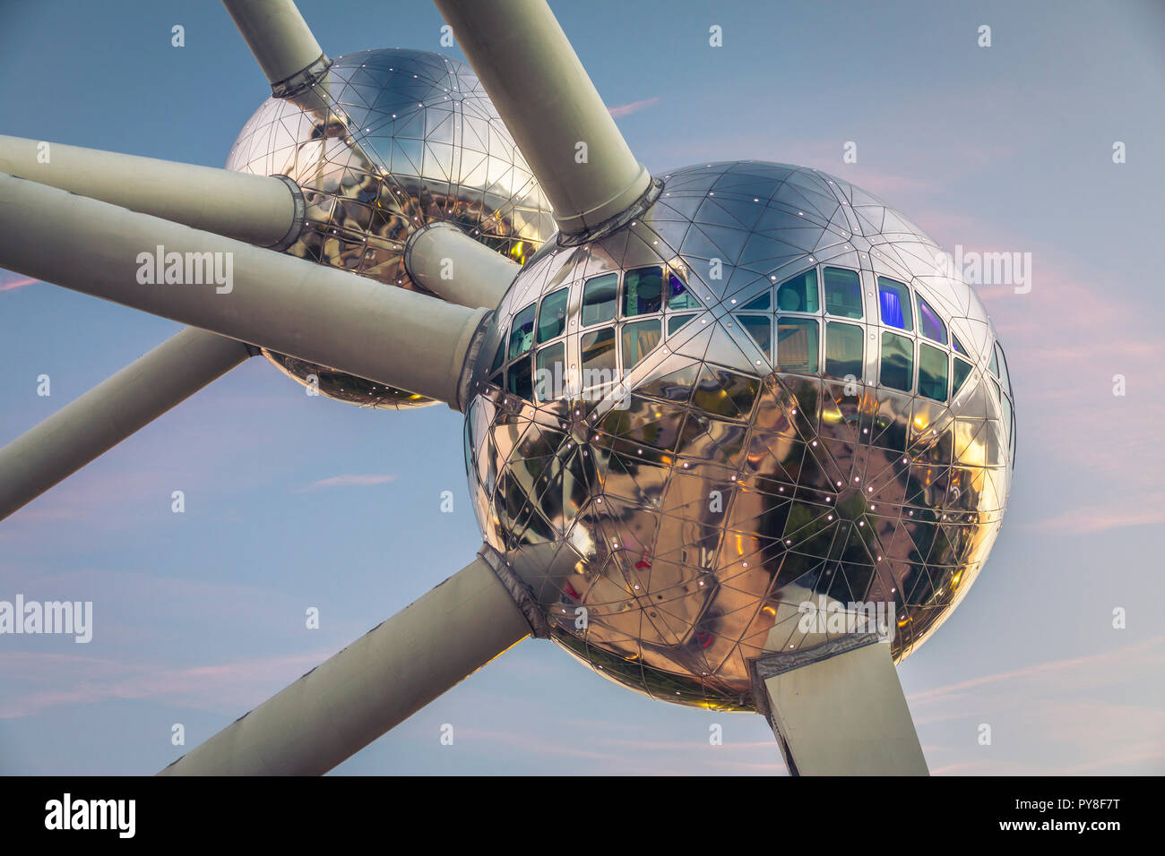Bruxelles Atomium Bau Stockfoto