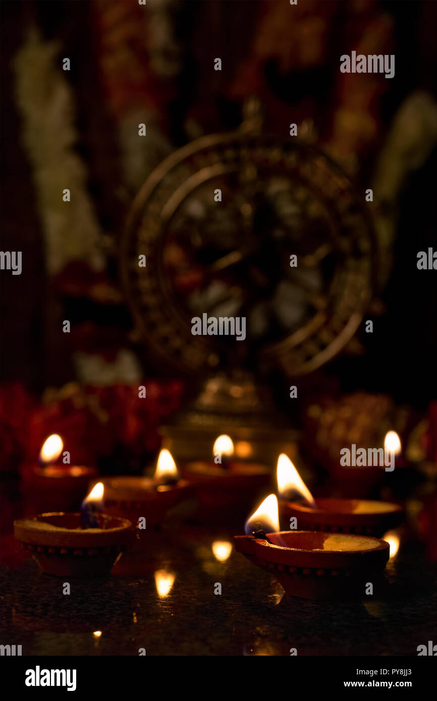 Diwali Lichter, Indien Stockfoto