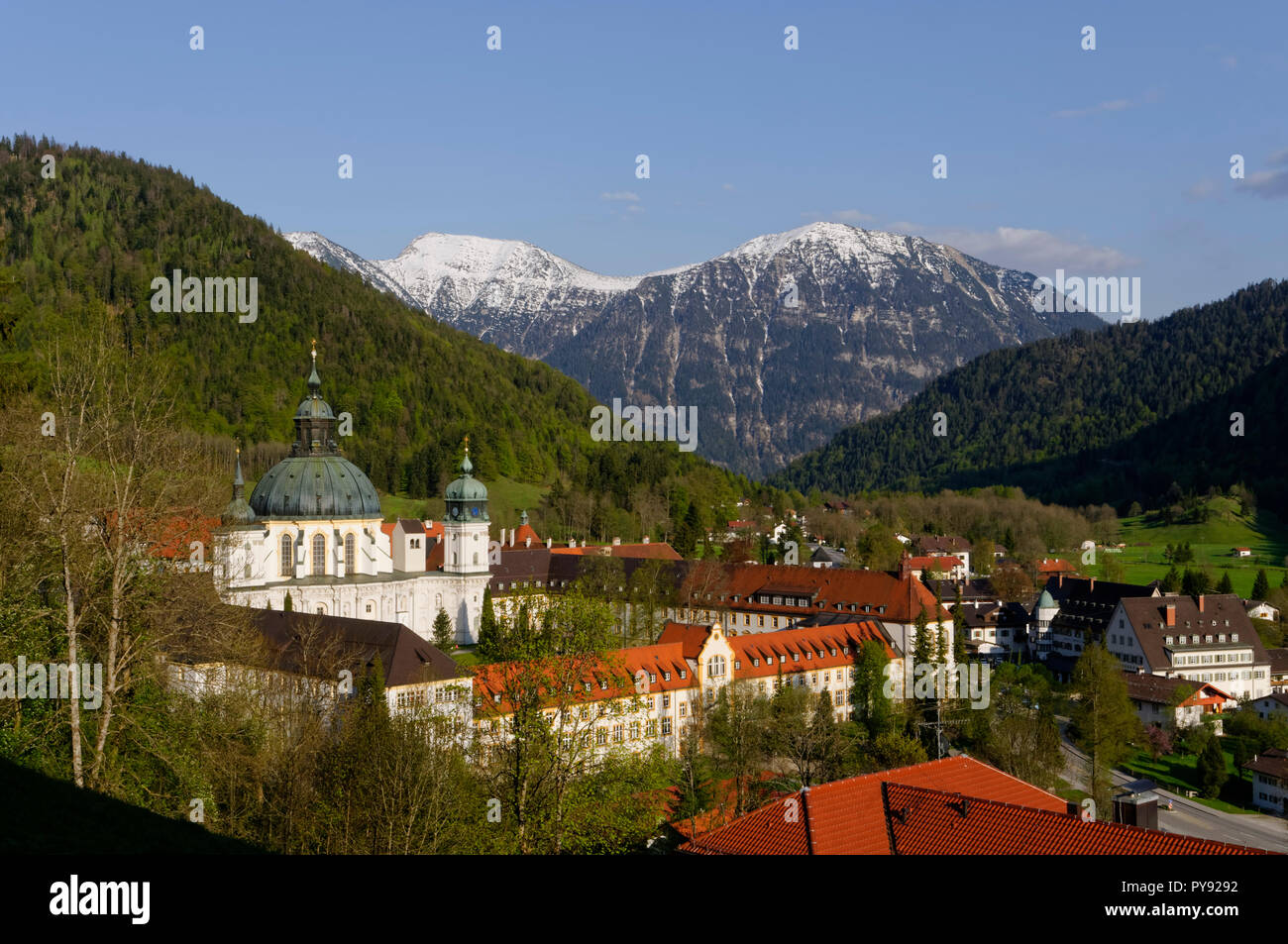 Stift Ettal (Kloster der Benediktion) in Etta (Teil von Unterammergau) in den ammergauer alpen, Oberbayern, Bayern, Deutschland Stockfoto