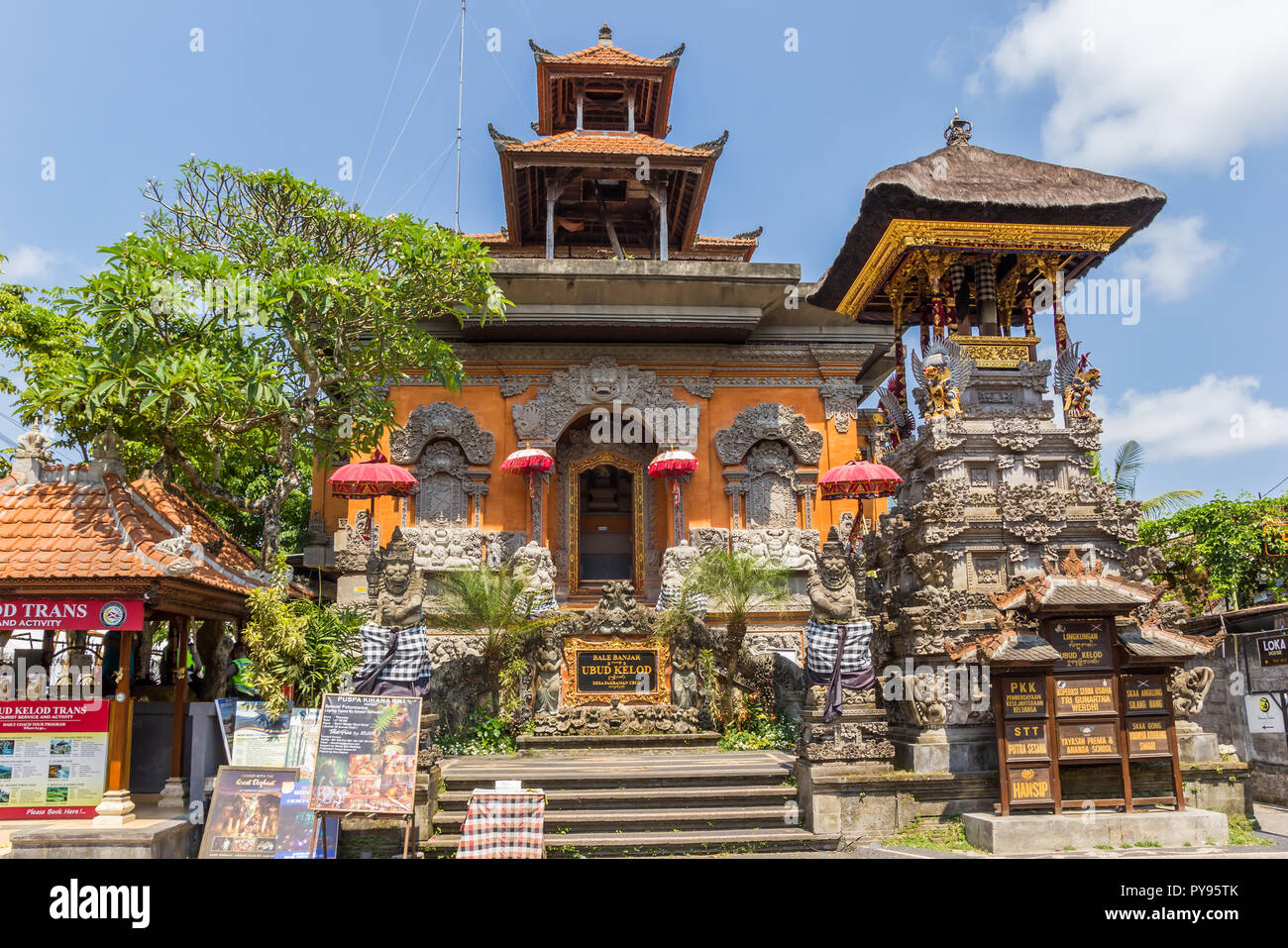 Balai Kelod Ubud Banjar Dance Hall für traditionellen indonesischen Tanz Kultur in Ubud Stockfoto