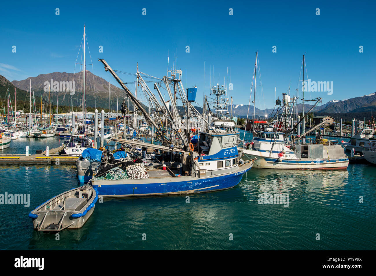 Seward, Resurrection Bay, Kenai Halbinsel, Alaska, USA. Stockfoto